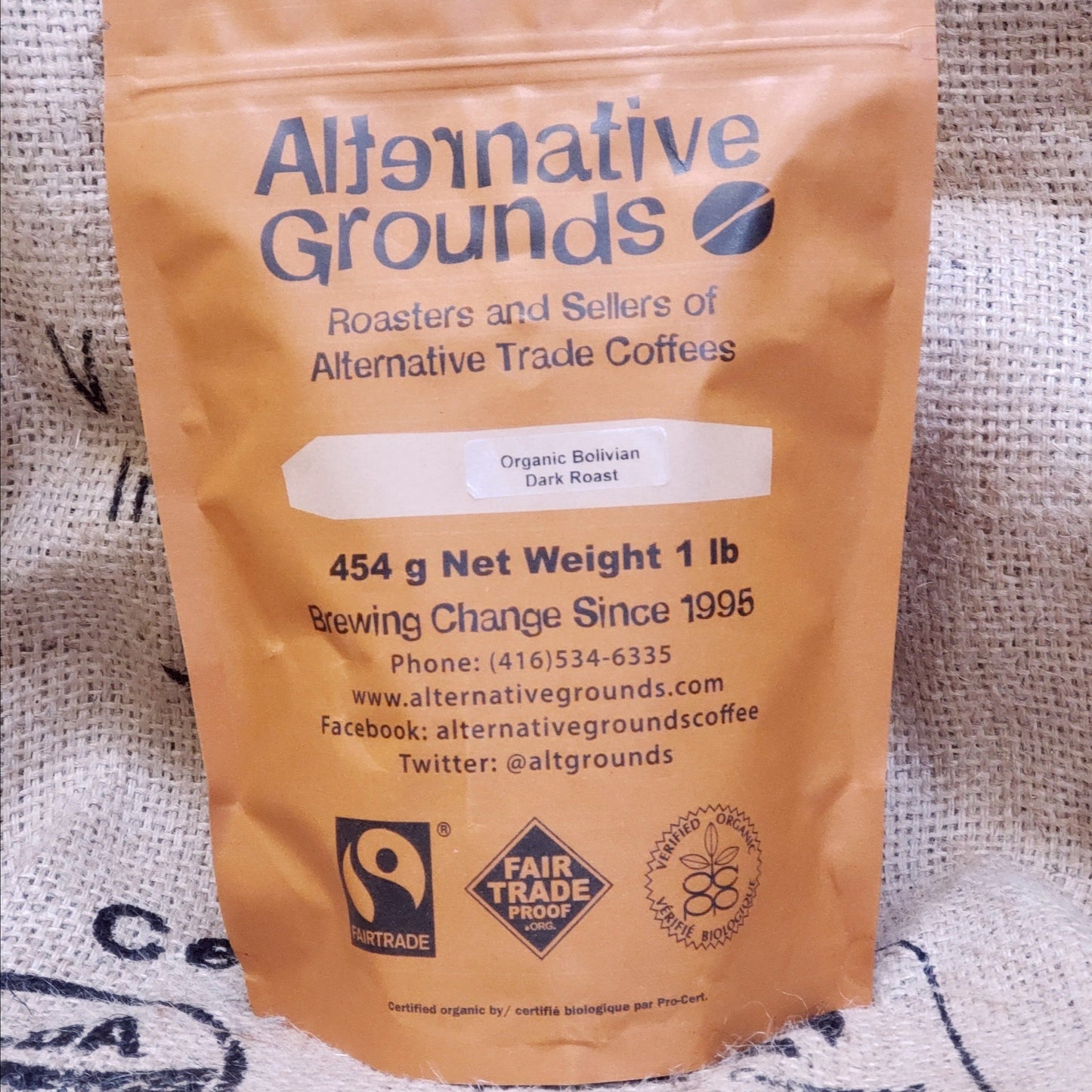 Organic Fairtrade Full City Roast Coffee - Allons Y  Delivery