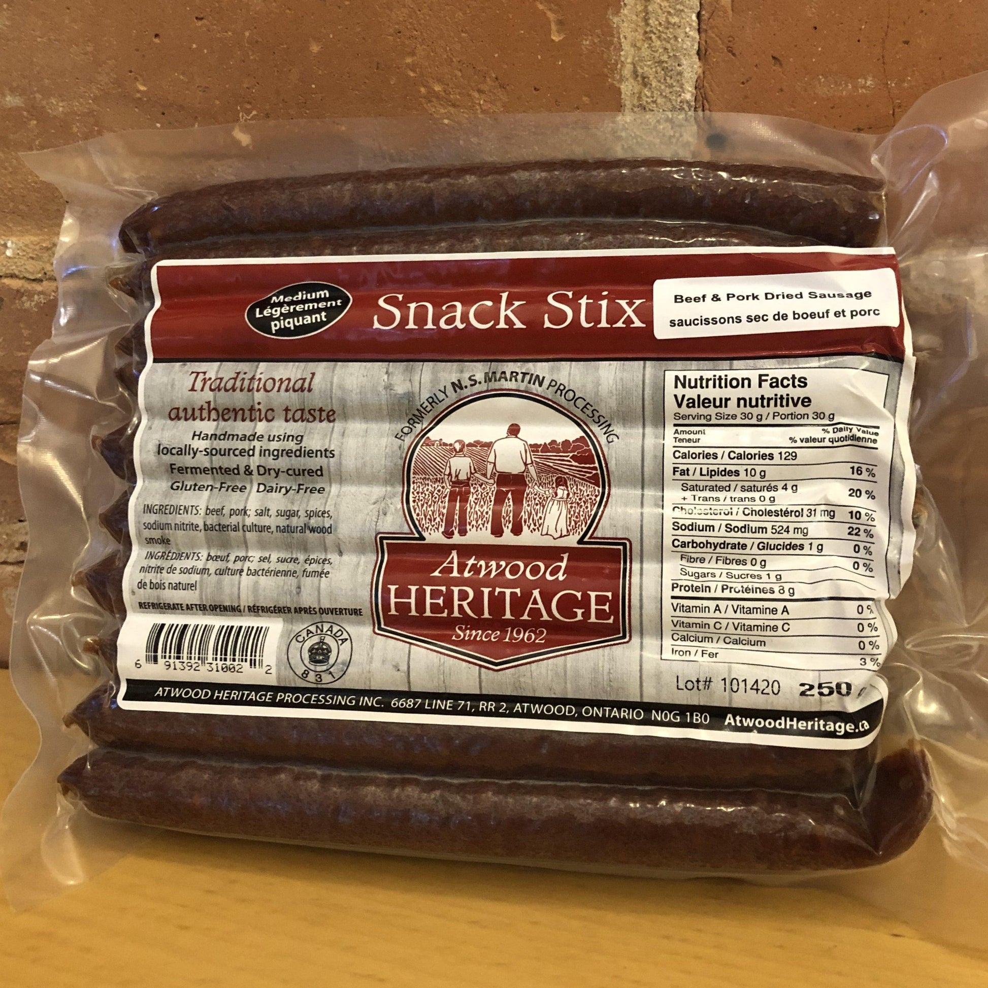 Beef and Pork Dried Sausage (Medium) - Allons Y  Delivery